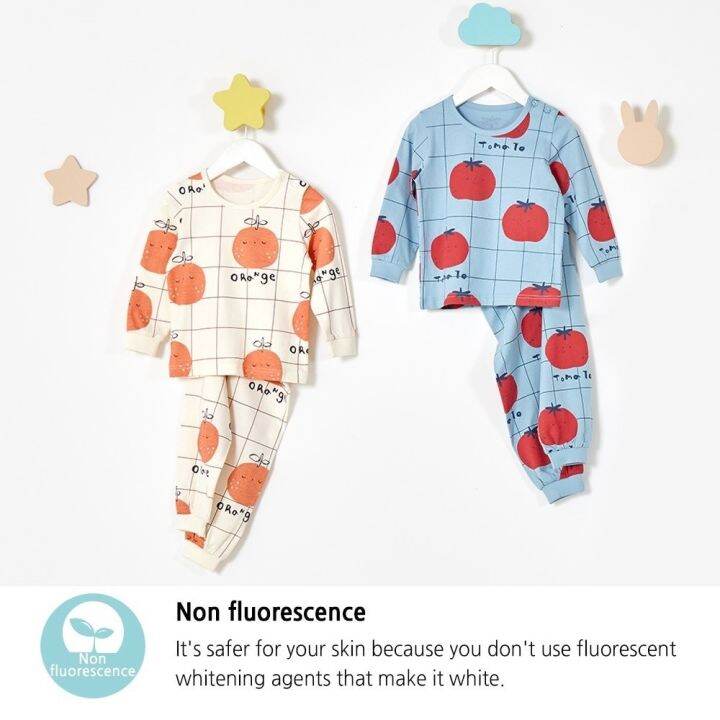 unifriend-kids-pajamas-boys-sleepwear-clothes-set-home-wear-long-sleeve-100-organic-boys-pyjamas-nightwear-check-tomato