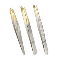 Multipurpose Stainless Steel Eyebrow Tweezer for Facial Hair Ingrown Hair Removal For Plucking Eyebrows Repair Clip Beards Tool