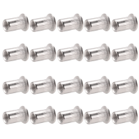 20 Pcs 304 Stainless Steel Rivet Nut Rivnut Insert Nutsert M6x15mm