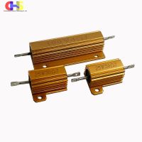 【DT】hot！ RX24 High-power Gold Color Aluminum Resistor 5W 10W 25W 50W 100W 1R 10R 22R 50 100R 1K 10K 100K Dissipation Resistance