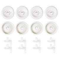 8 Pack Replacement Dishwasher Dishrack Rollers and Studs White Compatible with AP2039084