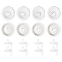 8 Pack Replacement Dishwasher Dishrack Rollers and Studs White Compatible with AP2039084