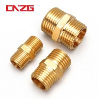 Brass Pipe Hex Nipple Fitting Quick Coupler Adapter 1/8 1/4 3/8 1/2 3/4 1 BSP Male to Male Thread Water Oil Gas Connector