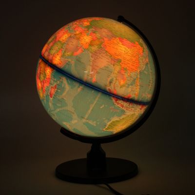 ใหม่ขายแผนที่โลกหมุนได้20ซม. พร้อมไฟ LED ลูกโลกโลกแผนที่โรงเรียนบวกวัสดุการศึกษา