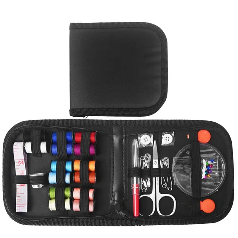 Portable Household Sewing Kit Box DIY Embroidery Handwork Tool Needles  Thread Scissor Set Home Supplies Travel Accessories