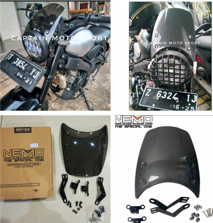 Windshield visor nemo original yamaha XSR 155 plug and play Lazada Indonesia