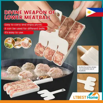 Creative Kitchen Triple Meatball Maker,2023 Meat Baller Spoon with Cutting Spade,DIY Meatball Making Set,Home Cooking Tools for Quick Cooping Cookie