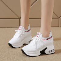 Fashion Stealth Height Increasing Womens Shoes Platform Mesh Sneakers Wedge Shoes for Women Casual HIgh-Top Shoe Sports Woman