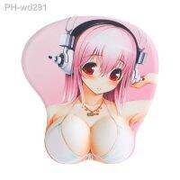 Mousepad Creative Cartoon Anime 3D Sexy Chest Silicone Mouse Mice Pad Wrist Rest Support High Quality