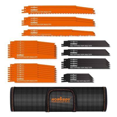 HORUSDY 34-Piece Metal Reciprocating Saw Blade Set & Wood Pruning Reciprocating Saw Blades, Saw Blades