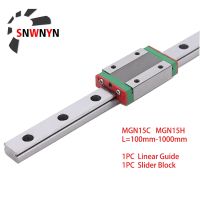 【HOT】❈ MGN15 350 400 450 500 600 800 1000mm Miniature Linear Rail 1pc MGN Guide 1pc MGN15C/MGN15H Carriage Parts