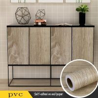 Wood Grain PVC Stickers for Wardrobe Cupboard Table Furniture Waterproof Self Adhesive Wallpaper Home Decor Wall Papers Wall Stickers  Decals