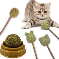 Catnip Lollipops Lick The Ball Kitten Chewing toy remove hair balls Promote Digestion Catnip Treat Ball Teeth Cleaning Supplies Toys