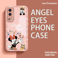 Angel Eyes TPU โทรศัพท์สำหรับ Vivo Y72 Y52 5G Y75 Y33S Y76 Y81 Y81S Y85 Y91 Y91i V9 V9เยาวชน U1 IQOO Z3 Mickey และ Minnie ซิลิโคนเลนส์ป้องกันเลนส์กันกระแทกกลับปก