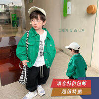 [Clearance Offer] Childrens Retro Coat Babys Tooling Top Short Open Line Cardigan Trendy For Boys And Girls