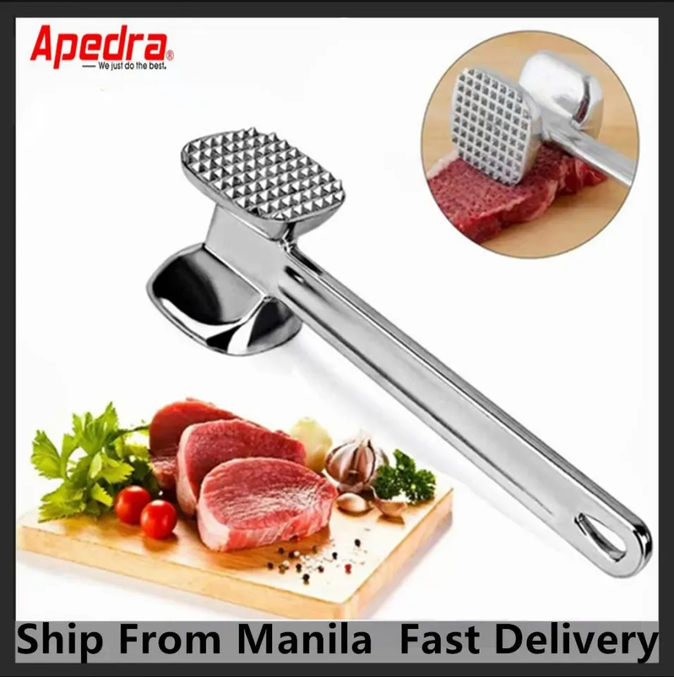 Meat Tenderizer Stainless Steel - Premium Classic Meat Hammer - Kitchen Meat Mallet - Chicken, Conch, Veal Cutlets Meat Tenderizer Tool - Meat