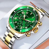 TAXAU Brand OLEVS Mens Quartz Watches Multifunctional Chronograph Waterproof Luminous Clock Original Sports Fashion Wristwatch