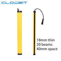 รับประกันหนึ่งปี Cloweit 18x3ผ้าม่าน5แถบเรืองแสงติดแขนสำหรับกลางคืน APS18-2040 24VDC บางเฉียบอุปกรณ์ตะแกรงสวิตช์อินฟราเรดขายดีป้องกัน