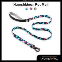 HamshMoc นุ่มสายจูงสุนัขไนลอนหนัก Carabiner ดอกไม้รูปแบบสัตว์เลี้ยงตะกั่วสะท้อนแสงสำหรับสุนัขขนาดเล็กและขนาดกลางขนาดใหญ่1