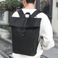 【jw】○ Bolsa multifunções masculina mochila adolescente bolsa de ombro leve para laptop design impermeável cor sólida