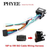 16 Pin to VW Wiring Harness 16P Male Plug ISO Connector 2 Din Car Audio Head Unit Cable Adapter for Volkswagen Golf Jetta Leon