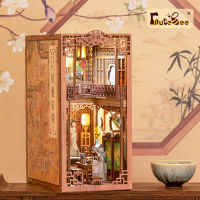 CUTEBEE DIY Book Nook Kit Mini House with Furniture Touch Light Elegant Song Dynasty Chinese Culture 3D Bookend for Gifts