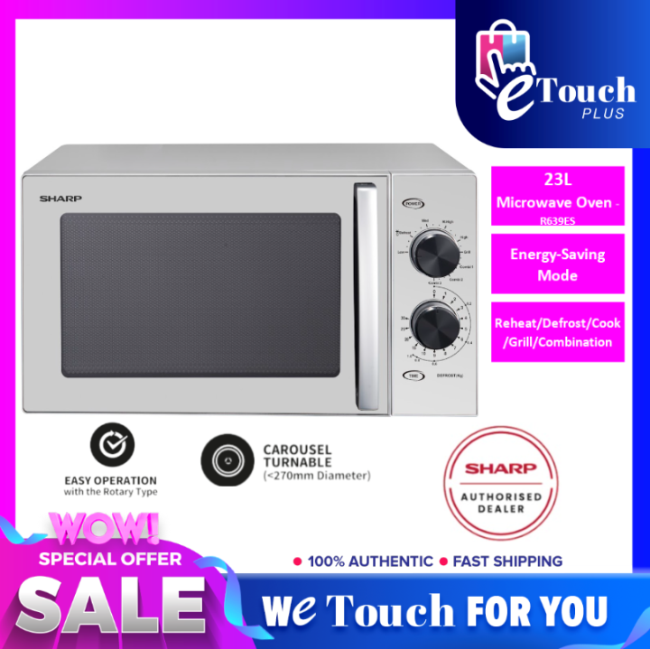 SHARP [ R639ES ] 23Litre Microwave Oven with Grill Function (New Model