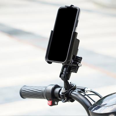 BolehDeals อุปกรณ์ติดโทรศัพท์มอเตอร์ไซค์กันลื่นที่ยึดโทรศัพท์จักรยานกันลื่นแบบโลหะ