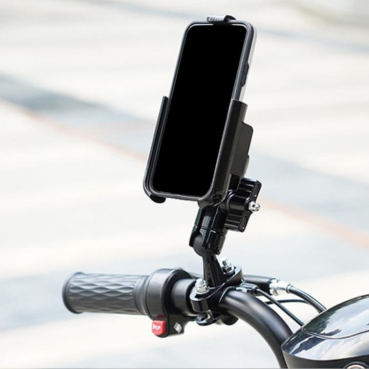 bolehdeals-อุปกรณ์ติดโทรศัพท์มอเตอร์ไซค์กันลื่นที่ยึดโทรศัพท์จักรยานกันลื่นแบบโลหะ