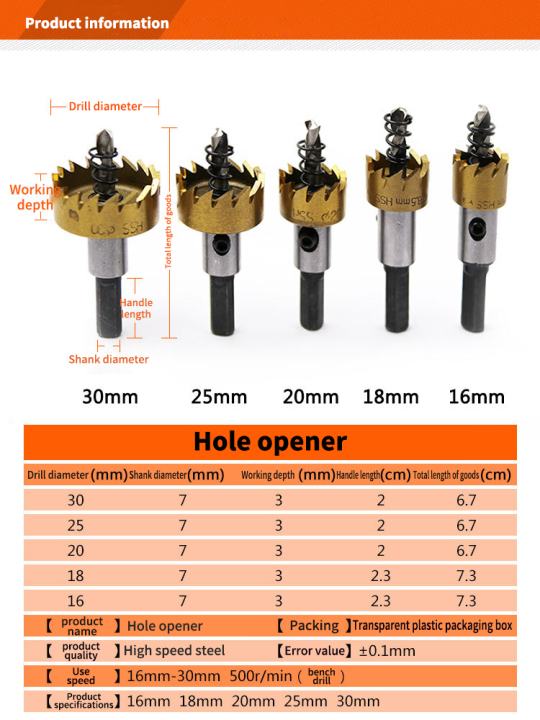 สุดคุ้ม-t-amp-g-เจาะเหล็ก-hss-เจาะอลูมิเนียม-เจาะไม้-ไทเทเนี่ยม-ไฮสปีด-โฮซอ-โฮลซอ-ดอกสว่าน-16-30cm-ราคาถูก-ดอก-สว่าน-เจาะ-ปูน-ดอก-สว่าน-เจาะ-เหล็ก-ดอก-สว่าน-เจาะ-ไม้-ดอก-สว่าน-เจาะ-กระเบื้อง