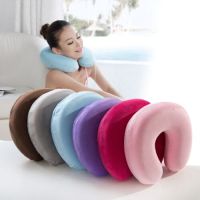 Soft U Shaped Slow Rebound Memory Foam Travel Neck Pillow for Office Flight Traveling Cotton Pillows Head Rest Cushion 10 Travel pillows