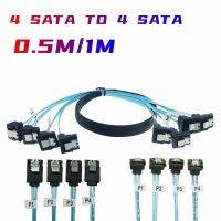 SATA 3.0 (Serial ATA) 7-pin Internal Cable 90 agree Angled blue 4 SATA TO 4 SATA  1M/0.5M Wires  Leads Adapters