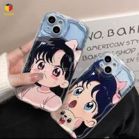 เคสป้องกันการตกสำหรับ OPPO Realme C2 C3 Realme C11 C12 C15 C21 C30 C20 C33 C31 C35 C21Y การ์ตูนน่ารักถือสุนัขตัวเล็กเด็กผู้หญิง3มิติ C25ใส TPU