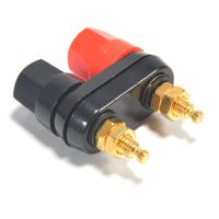 Quality Banana Plugs Couple Terminals Red Black Connector Amplifier Hexagon Double Junction with Red and Black Power Supply