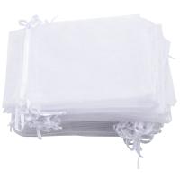 50 Pieces 4 by 6 Inch Organza Gift Bags Drawstring Jewelry Pouches Wedding Party Favor Bags