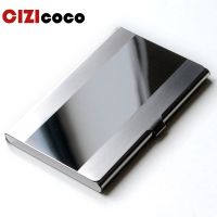 【LZ】 Fashion Card Holder Stainless Steel Silver Aluminium Credit Card Case Women Wallets Nueva Vogue Men ID Card Box