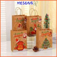 HESONG 10pcs ของขวัญสำหรับเด็ก ถุงกระดาษลายคริสต์มาส ดีไอวาย เกล็ดหิมะเกล็ดหิมะ กล่องของขวัญ ของใหม่ ของตกแต่งงานปาร์ตี้ กล่องขนมกล่อง สุขสันต์วันคริสต์มาส