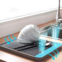 Kitchen Dinnerware Draining Rack Drain Board Multifunctional Non-slip Diatom Mud Tableware Drying Stand Drain Tray