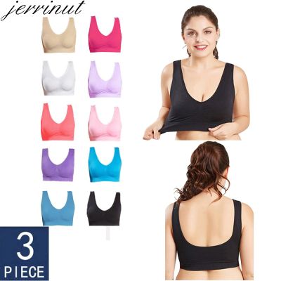 （A So Cute） Jerrinut 3ชิ้น/ล็อต V Plus Size Bras สำหรับผู้หญิง Dollwomen Padded Bra