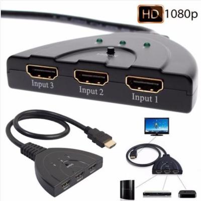 3 Port 3 in out 1 Full HD 1080P HDMI AUTO Switch Splitter Switcher HUB Box Cable for DVD TV STB -intl