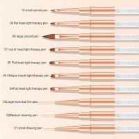 1PC Acrylic Nail Art Brush Liquid Powder Carving UV Gel Extension Builder Painting Brush Lines Liner Drawing Pen Manicure Tools