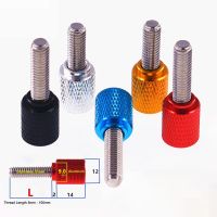 2Pcs M3 Aluminum Thumb Screw Diameter 12mm Handle Step Knurled Hand Tighten Thumb Screw 5-100mm Stainless Steel Thread