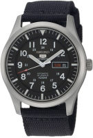 SEIKO Mens SNZG15 SEIKO 5 Automatic Stainless Steel Watch with Nylon Strap