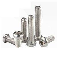 10/50 M2 M2.5 M3 M3.5 M4 M5 M6 M8 A2 304 Stainless Steel Cross Bulat Phillips Pan Kepala Sekrup Bolt panjang 3-100Mm Sekrup Logam