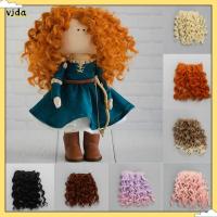 VJDA 15100cm ของขวัญสำหรับเด็ก เครื่องประดับ อุณหภูมิสูง 1/6 1/4 1/3 สกรู Periwig ตุ๊กตายาง วิกผมหยิก ผมตุ๊กตา