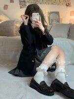 Milk Bear and Cat: Cute soft girl princess socks Lolita for women Japanese style cuffed ribbon lace JK mid-calf