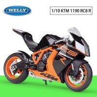 รถจำลองจำลองจำลองโลหะอัลลอยสำหรับเด็กรุ่น KTM 1190 RC8รถจักรยานยนต์ของเล่นของเล่นโมเดลของเล่นของขวัญของสะสมสำหรับเด็ก