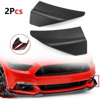 2ชิ้น ABS กันชนหน้ารถ Slitter Lip Diffuser สปอยเลอร์คาง Winglets เครื่องป้องกันสำหรับ Ford Mustang 2015 2016 2017