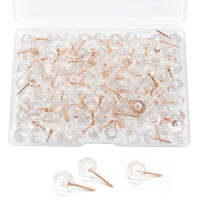 Boxed 100 Pieces/Box Transparent Rose Gold Push Pin 20Mm Ball Pushpin Fixed Thumbtack Thumb Pin