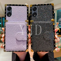 เคส YJD สำหรับ OPPO Reno8 T กระเป๋าใส่บัตรหนังเคสโทรศัพท์กันกระแทกขอบตรง